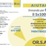 5 PER MILLE A OR.S.A.: LA FIDUCIA DI 1.196 CITTADINI
